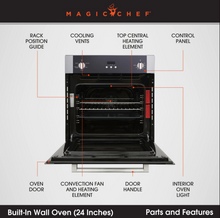 Load image into Gallery viewer, Magic Chef 2.2 CU. FT. SINGLE ELECTRIC WALL OVEN WITH CONVECTION IN STAINLESS STEEL