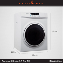 Load image into Gallery viewer, Magic Chef COMPACT 3.5 CU. FT. ELECTRIC DRYER IN WHITE