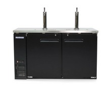 Load image into Gallery viewer, Magic Chef 61 IN. 16 CU. FT. 2 DOOR DIRECT DRAW BEER KEGERATOR DISPENSER WITH DOUBLE TAP IN BLACK