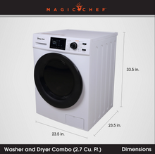 Load image into Gallery viewer, Magic Chef 2.7 CU. FT. WHITE ALL IN ONE VENTLESS WASHER DRYER COMBO