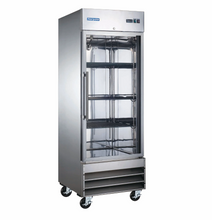 Load image into Gallery viewer, Magic Chef 29 IN. 23 CU. FT. FROST FREE DEFROST UPRIGHT FREEZER REACH-IN STAINLESS STEEL SINGLE GLASS DOOR