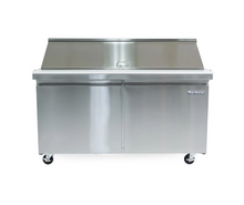 Load image into Gallery viewer, Magic Chef 60 IN. W 15 CU. FT. 2-DOOR MEGA TOP PREP TABLE COMMERCIAL REFRIGERATOR IN STAINLESS STEEL