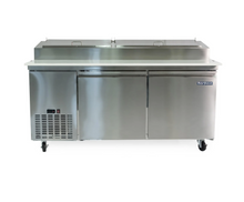 Load image into Gallery viewer, Magic Chef 16 CU. FT. 2-DOOR PIZZA PREP TABLE COMMERCIAL REFRIGERATOR IN STAINLESS STEEL