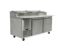 Load image into Gallery viewer, Magic Chef 16 CU. FT. 2-DOOR PIZZA PREP TABLE COMMERCIAL REFRIGERATOR IN STAINLESS STEEL