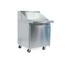 Load image into Gallery viewer, Magic Chef 6 CU. FT. SINGLE DOOR MEGA TOP PREP TABLE COMMERCIAL REFRIGERATOR IN STAINLESS STEEL