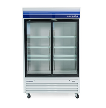 Load image into Gallery viewer, Magic Chef 53 IN. W 45 CU. FT. GLASS DOOR COMMERCIAL REFRIGERATOR IN WHITE AND BLACK