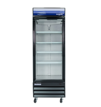 Load image into Gallery viewer, Magic Chef 28 IN. W 23 CU. FT. SINGLE SWING GLASS DOOR REFRIGERATOR IN BLACK