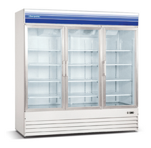 Load image into Gallery viewer, Magic Chef 78 IN. W 53 CU. FT. 3 GLASS DOOR REACH-IN COMMERCIAL REFRIGERATOR IN WHITE