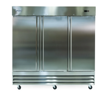 Load image into Gallery viewer, Magic Chef 81 IN. W 72 CU. FT. 3-DOOR COMMERCIAL REFRIGERATOR IN STAINLESS STEEL
