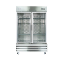 Load image into Gallery viewer, Magic Chef 54 IN. W 48 CU. FT. 2-GLASS DOOR REACH-IN COMMERCIAL REFRIGERATOR IN STAINLESS