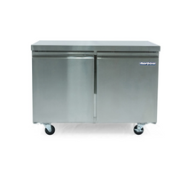 Load image into Gallery viewer, Magic Chef 12 CU. FT. 2 DOOR UNDER COUNTER COMMERCIAL REFRIGERATOR IN STAINLESS STEEL
