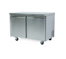 Load image into Gallery viewer, Magic Chef 12 CU. FT. 2 DOOR UNDER COUNTER COMMERCIAL REFRIGERATOR IN STAINLESS STEEL
