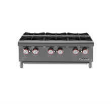 Load image into Gallery viewer, Magic Chef 36 IN NATURAL GAS COMMERCIAL COUNTER HOT PLATE RANGE IN STAINLESS STEEL