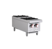 Load image into Gallery viewer, Magic Chef 12 IN. COMMERCIAL 2-BURNER COUNTERTOP HOTPLATE IN STAINLESS STEEL