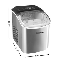 Load image into Gallery viewer, Magic Chef 27 LB. PORTABLE COUNTERTOP ICE MAKER IN STAINLESS MCIM27ST