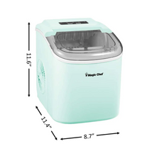 Load image into Gallery viewer, Magic Chef 27 LB. PORTABLE COUNTERTOP ICE MAKER IN MINT GREEN MCIM27M