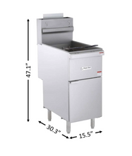 Load image into Gallery viewer, Magic Chef 20.80 QT. 40 LBS. STAINLESS STEEL NATURAL GAS COMMERCIAL FRYER MCCGF40A