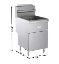 Load image into Gallery viewer, Magic Chef 52 QT. STAINLESS STEEL COMMERCIAL PROPANE GAS FRYER MCCGF70A-P