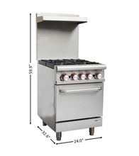 Load image into Gallery viewer, Magic Chef 24-INCH GAS RANGE IN STAINLESS M24GR