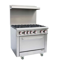 Load image into Gallery viewer, Magic Chef 36 IN. COMMERCIAL GAS RANGE IN STAINLESS STEEL M36GR