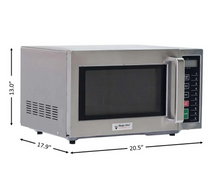 Load image into Gallery viewer, Magic Chef 0.9 CU. FT. COMMERCIAL MICROWAVE OVEN IN STAINLESS STEEL MCCM910ST