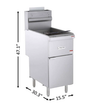 Load image into Gallery viewer, Magic Chef 35 QT. STAINLESS STEEL COMMERCIAL PROPANE GAS FRYER MCCGF50A-P