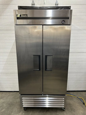 True T-35 Reach In Refrigerator Two Stainless Steel Doors Fully Refurbished!