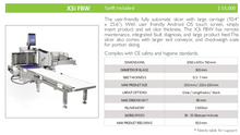Load image into Gallery viewer, S.A.M. X3i FBW Fully Automatic Slicing Machine and Stacker with Conveyor Belt, i-Matic Product Holder and Scale