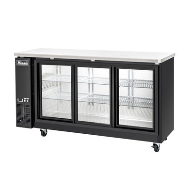 Migali C-BB72SG-HC, 72″ Sliding Glass Door Back Bar Refrigerator