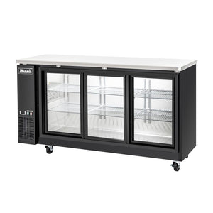 Migali C-BB72SG-HC, 72″ Sliding Glass Door Back Bar Refrigerator