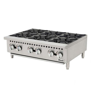 Migali C-HP-6-3636"- 6 Burner Countertop Hot Plate
