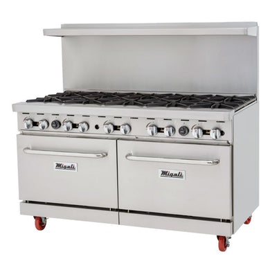 Migali C-RO10B-NG, 10 Burner Natural Gas Range & Oven