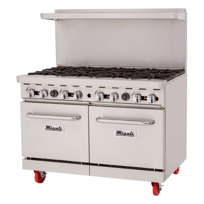 Migali C-RO8B-NG, 8 Burner Range, (2) Ovens, Natural Gas