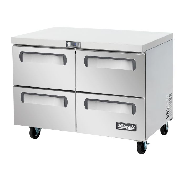 Migali C-U48R-D-HC, 48″ Under-counter & Work Top Refrigerator with Drawers