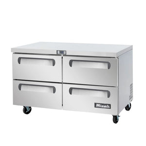 Migali C-U60R-D-HC, 60″ Under-counter & Work Top Refrigerator with Drawers