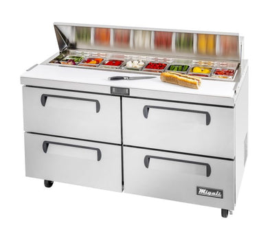 Migali C-SP60-16-D-HC, 60″ – 16 Pans, Sandwich Prep Table with Drawers