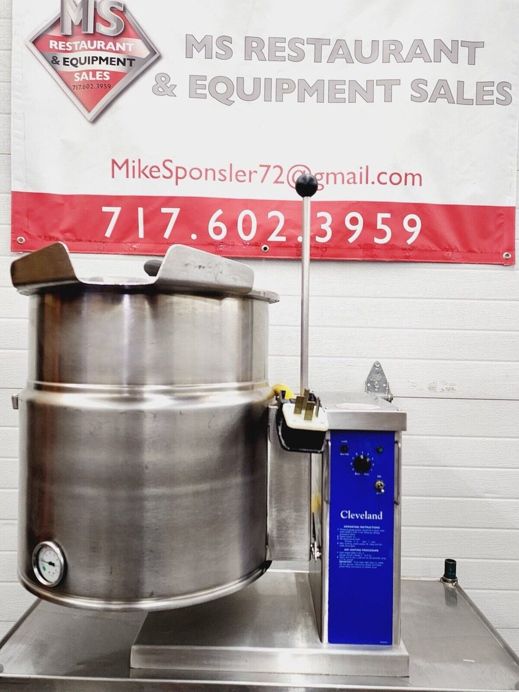 Cleveland Range KET12T Steam Tilting Kettle 12 Gal. Elect. Countertop Refurb.