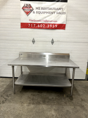Winholt 16 Ga. Stainless Steel Table 72Wx30Dx33H w/ 7