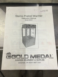 Gold Medal 6501 Countertop 45- Pretzel Capacity 18” Wide Sterno Pretzel Warmer