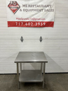 Winholt DTS 2430 16 Ga. Stainless Steel Table W/ SS Under Shelf 24x30x33