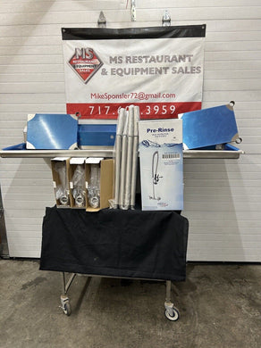 Winholt 10’ 3 Comp. Sink W/ 2 DRBD & 2 Shelves W/ Fixtures NEW