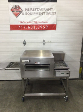 Lincoln 1132 Single Deck Conveyor Oven and Stand Refurbished