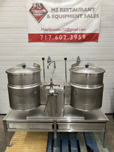 Load image into Gallery viewer, Cleveland KET-12 Twin Electric Kettles With Pouring Stand Refurbished!
