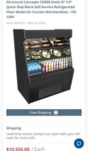 Load image into Gallery viewer, Structural Concepts CO45R Oasis 47 1/4” Open Air W/Curtain Merchandiser 110-120V