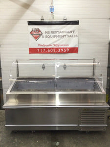 Traulsen TD078HT-1 Stainless Steel 78” Seafood Display Case With Casters