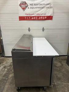 True TPP-67 Pizza Prep Table For 9 Pans - Two Door 67” Wide w/cutting Board Fully Refurbished