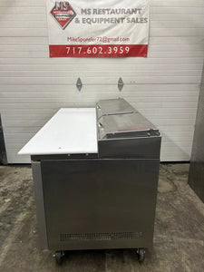 True TPP-67 Pizza Prep Table For 9 Pans - Two Door 67” Wide w/cutting Board Fully Refurbished