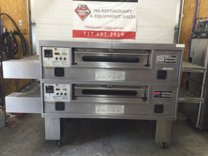 Middleby Marshall PS570G Double Stack Conveyor Pizza Ovens Tested / Working!