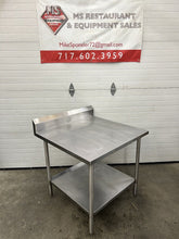 Load image into Gallery viewer, Stainless Steel Commercial Work Table W/ 6” Backsplash &amp; Undershelf 36x36x34.5
