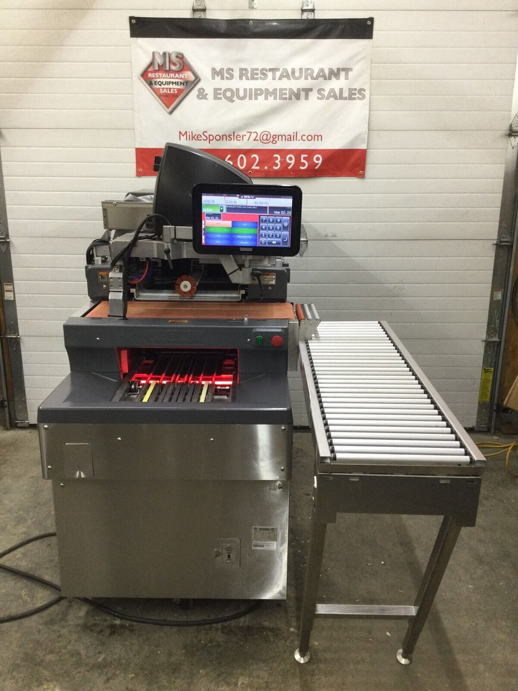 Hobart NGW1 Left -To-Right Automatic Wrapping W/Integrated Scale & Label Applier
